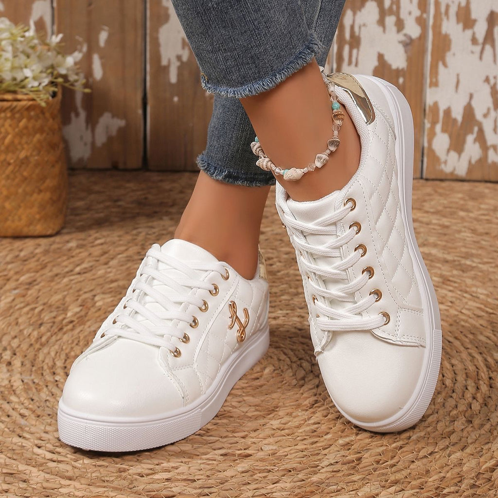 Zapatos casuales con cordones y punta redonda