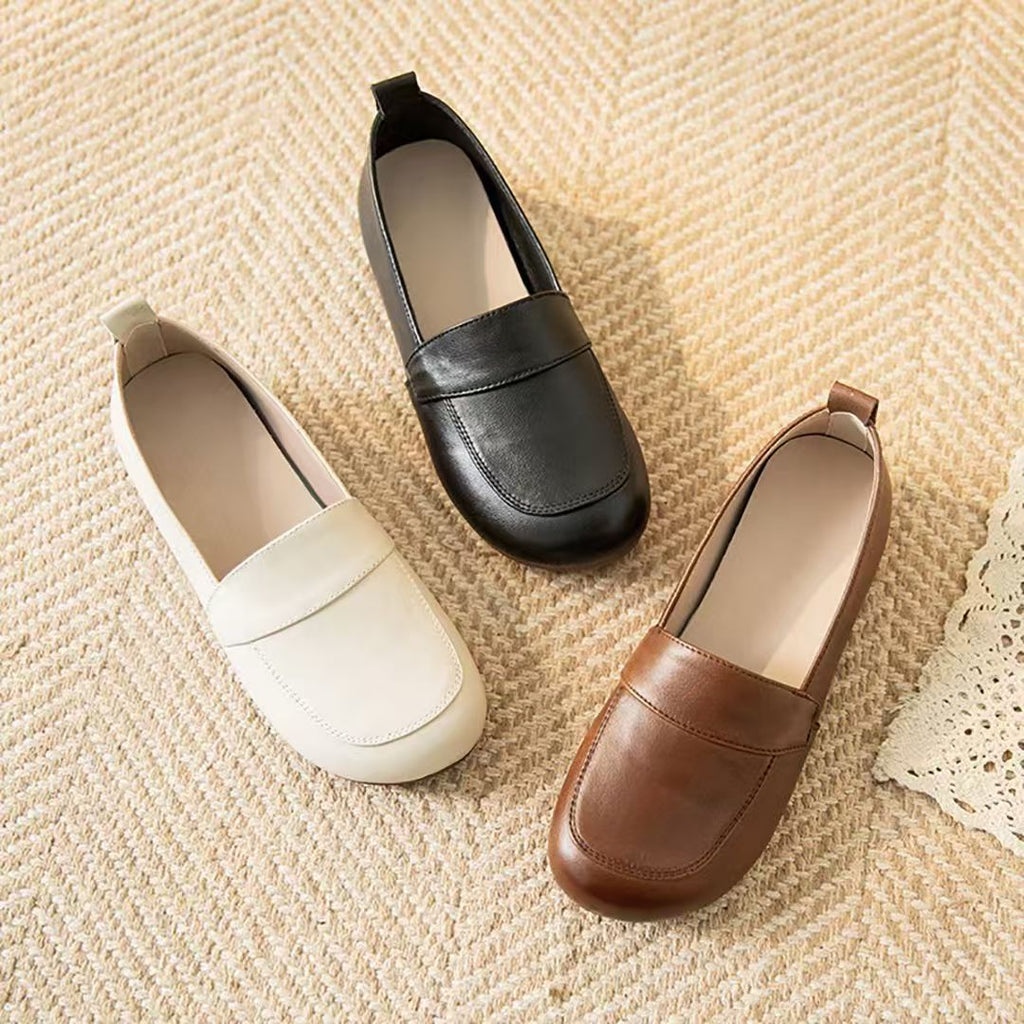 Mocasines Mujer Punta Redonda Planos