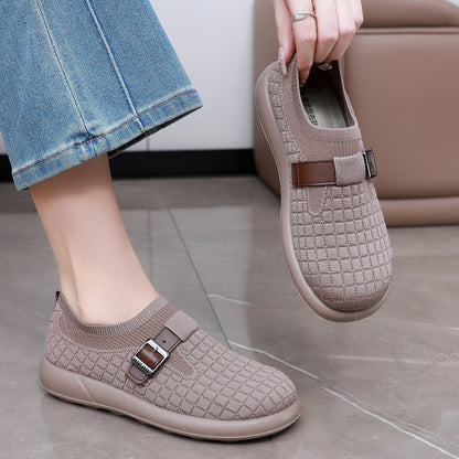 Zapatos casuales de malla con hebilla