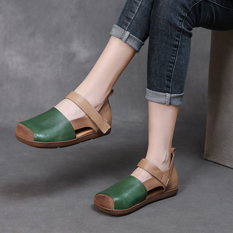Sandalias cuero suave vintage