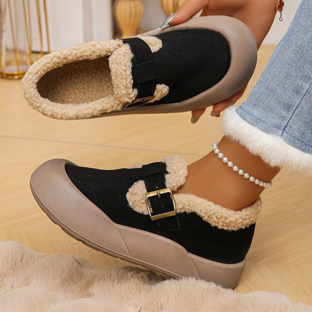 Zapatos de Invierno para Mujer con Forro Afelpado