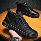 Zapatos casuales de cuero para hombre con aumento de estatura