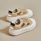 Zapatillas casuales huecas con punta redonda