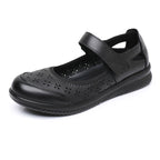 Zapatos de mujer de piel hueca transpirables