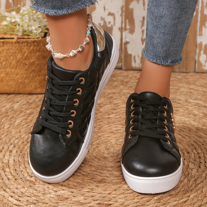 Zapatos casuales con cordones y punta redonda