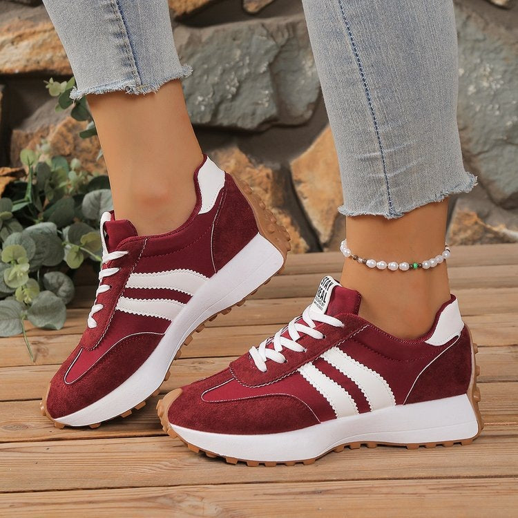 Zapatillas deportivas de mujer con suela gruesa antideslizante