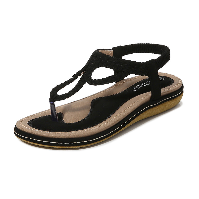 Sandalias dedo tejido mixto