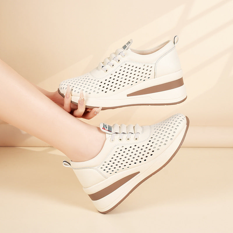 Zapatos de piel – plataforma antideslizante, para caminar