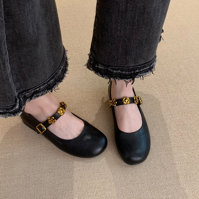 Zapatos Mary Jane de piel en rojo – nuevo modelo