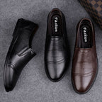 Zapatos de cuero de negocios con suela blanda