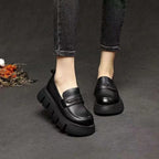 Mocasines con plataforma elevada