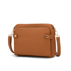 Bolso de piel auténtica de tres capas.