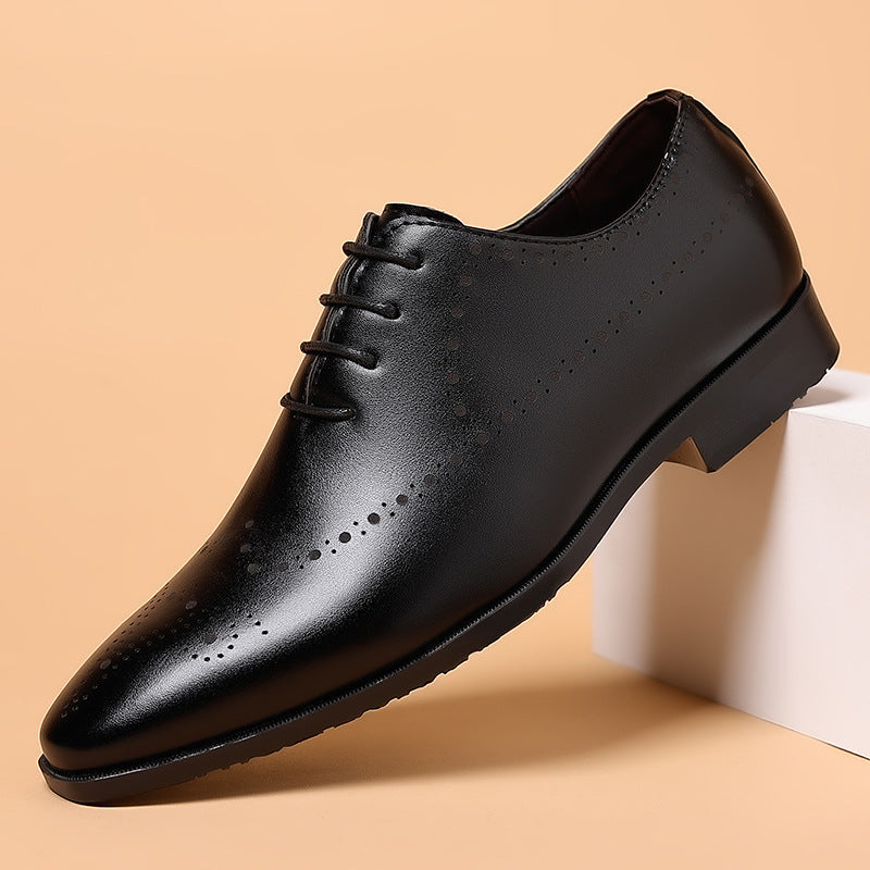 Zapatos de cuero con recortes para hombre (tallas grandes)