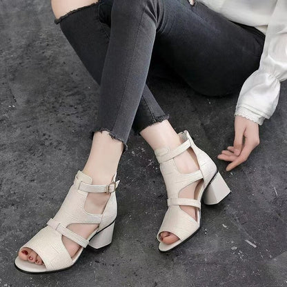 [🐂100% cuero auténtico]Sandalias Fiesta Romana
