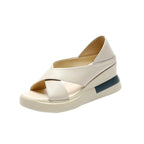 Sandalias tacón tiras cruzadas