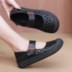 Zapatos de piel de vacuno perforada de grano superior