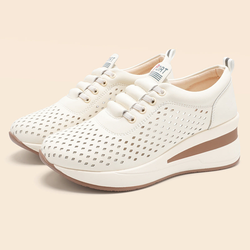 Zapatos de piel – plataforma antideslizante, para caminar