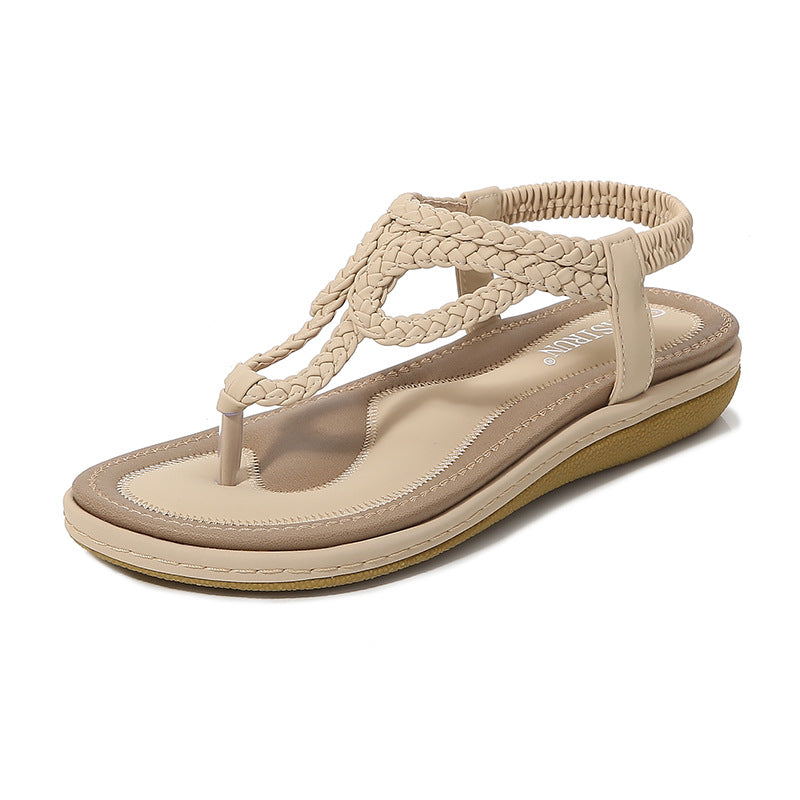Sandalias dedo tejido mixto
