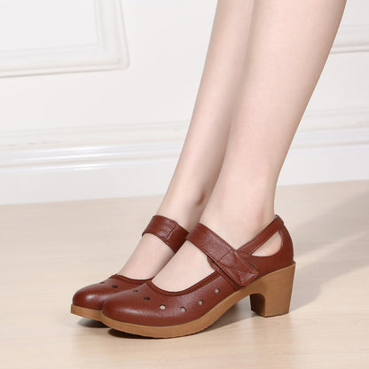 Zapatos de piel de vaca con suela blanda