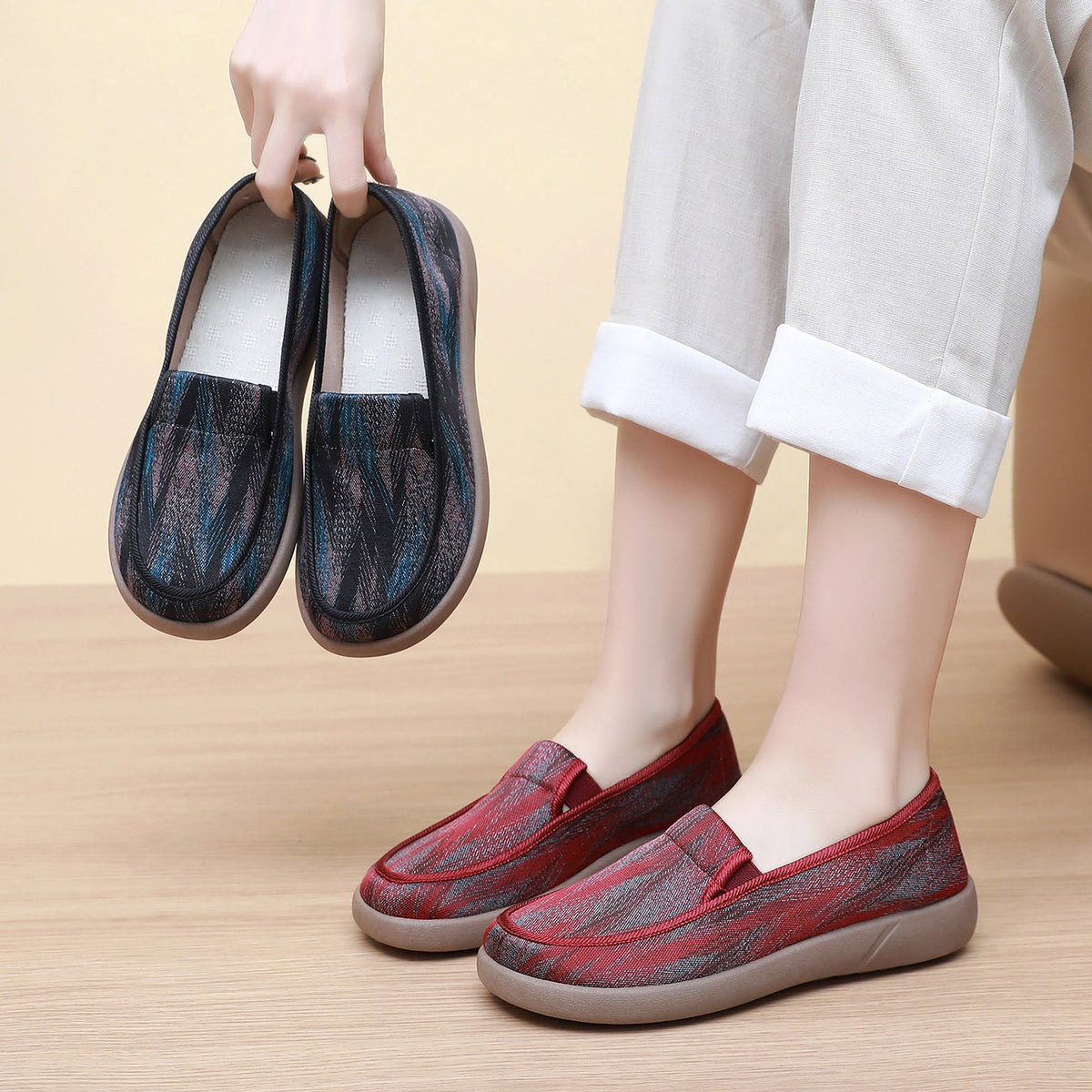 Zapatos ligeros slip on para mamá