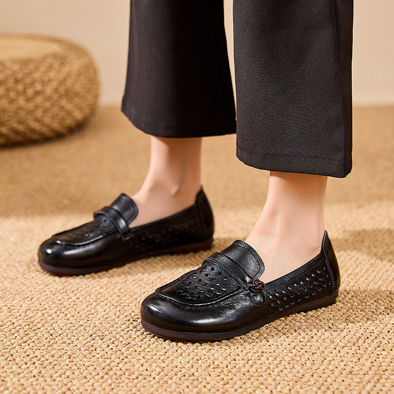 100% cuero genuino zapatos suela blanda