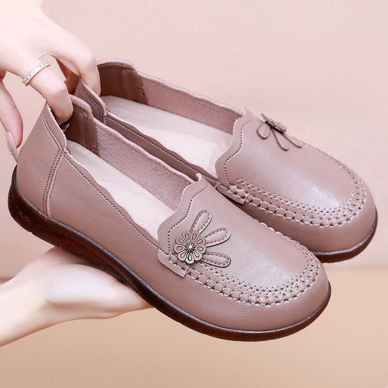 Zapatos cuero suave antideslizante