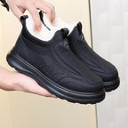 Zapatos de hombre forrados con vellón y engrosados