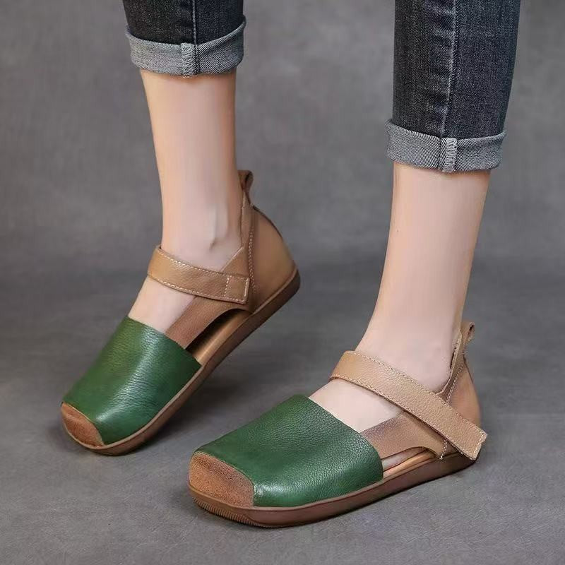 Sandalias cuero suave vintage