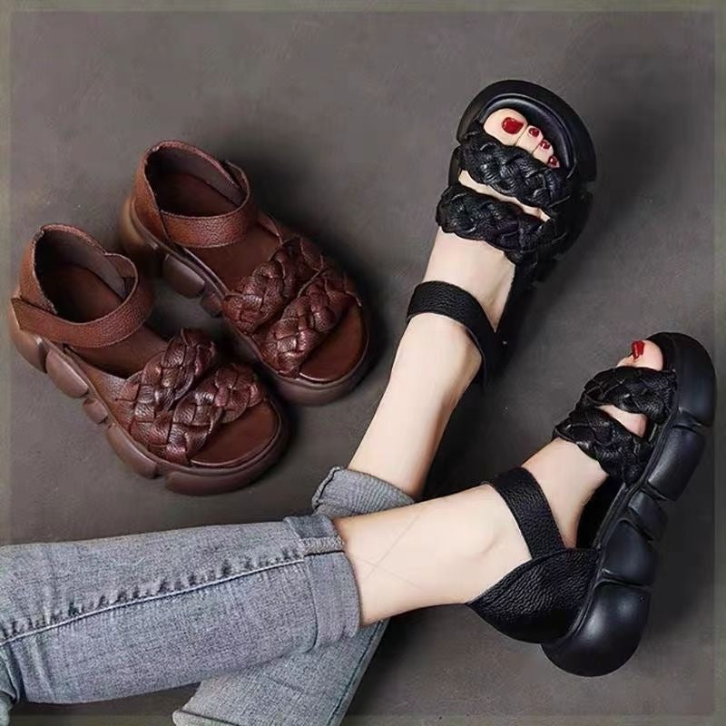 Sandalias trenzadas para mujer