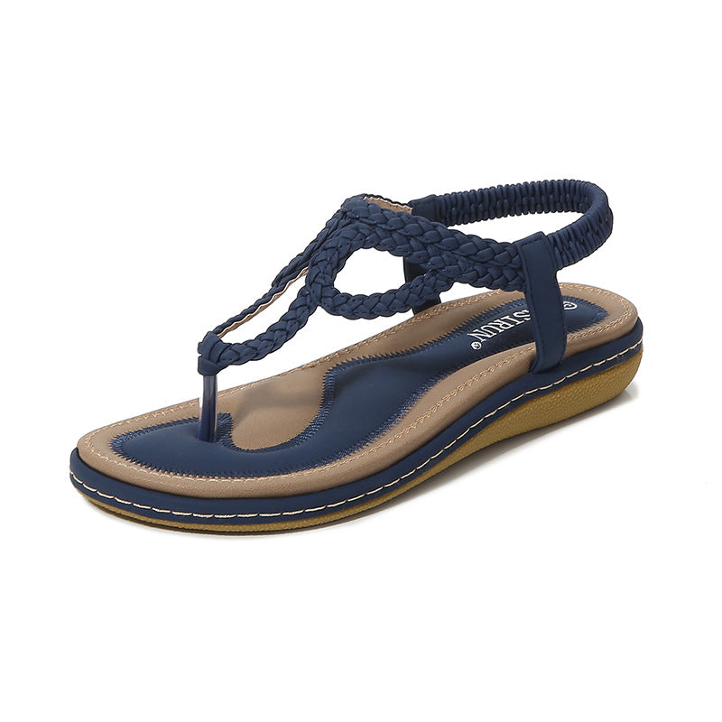 Sandalias dedo tejido mixto