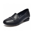 Zapatos de piel slip-on de tacón bajo vintage