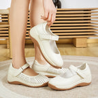 Zapatos de cuero huecos antideslizantes