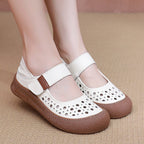Zapatos de piel de vacuno perforada de grano superior