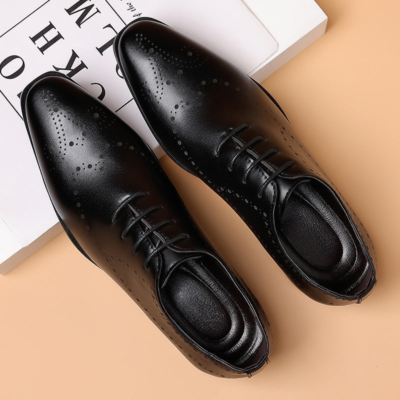 Zapatos de cuero con recortes para hombre (tallas grandes)