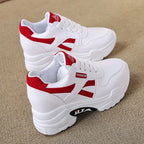 Zapatos casuales ortopédicos de plataforma de cuero