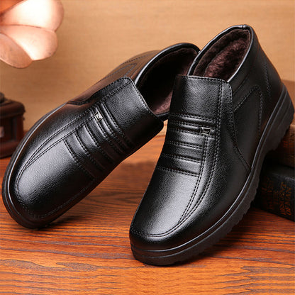 Botas de cuero cálidas para hombre (cuero genuino)