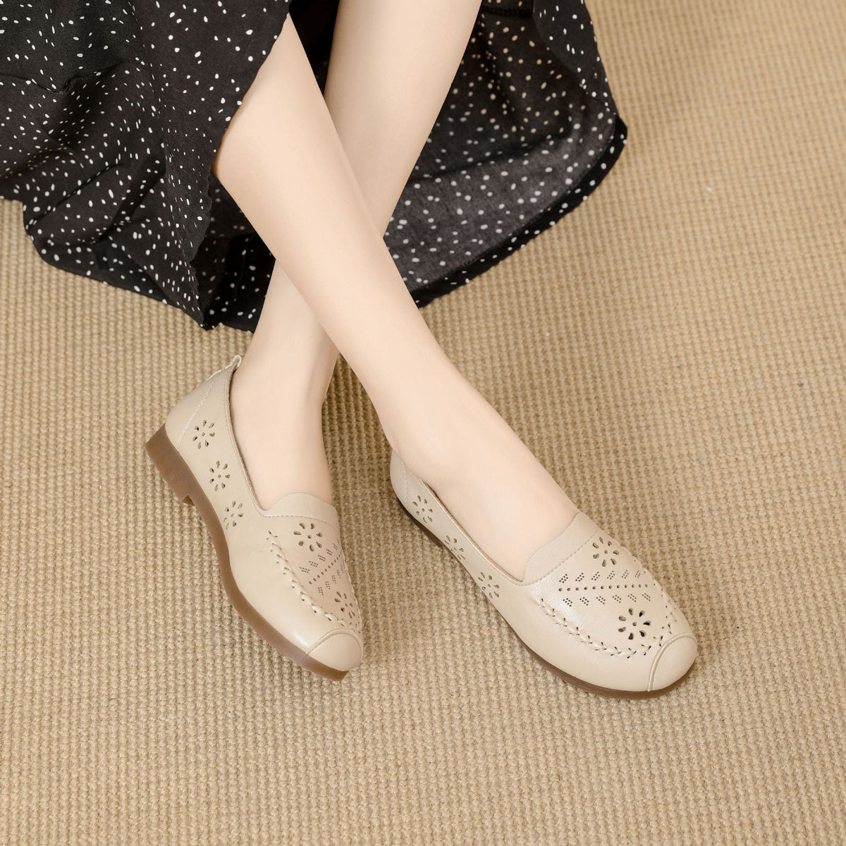 Zapatos casuales de piel genuina ligeros