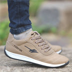 Zapatos de cuero con cordones y suela gruesa para hombre