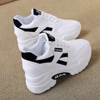 Zapatos casuales ortopédicos de plataforma de cuero