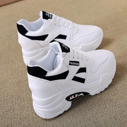 Zapatos casuales ortopédicos de plataforma de cuero