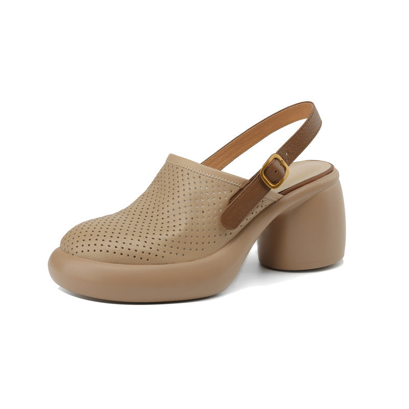 Zapatos Mary Jane transpirable de plataforma redonda