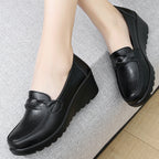 Diversoy™ | Zapatos de piel con tacón de cuña