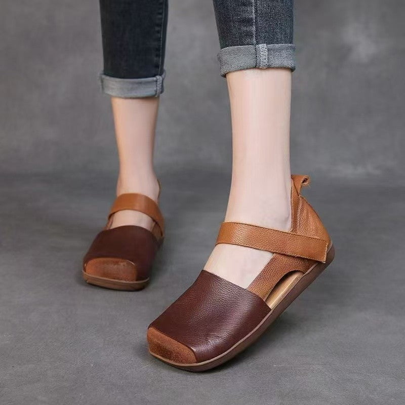 Sandalias cuero suave vintage