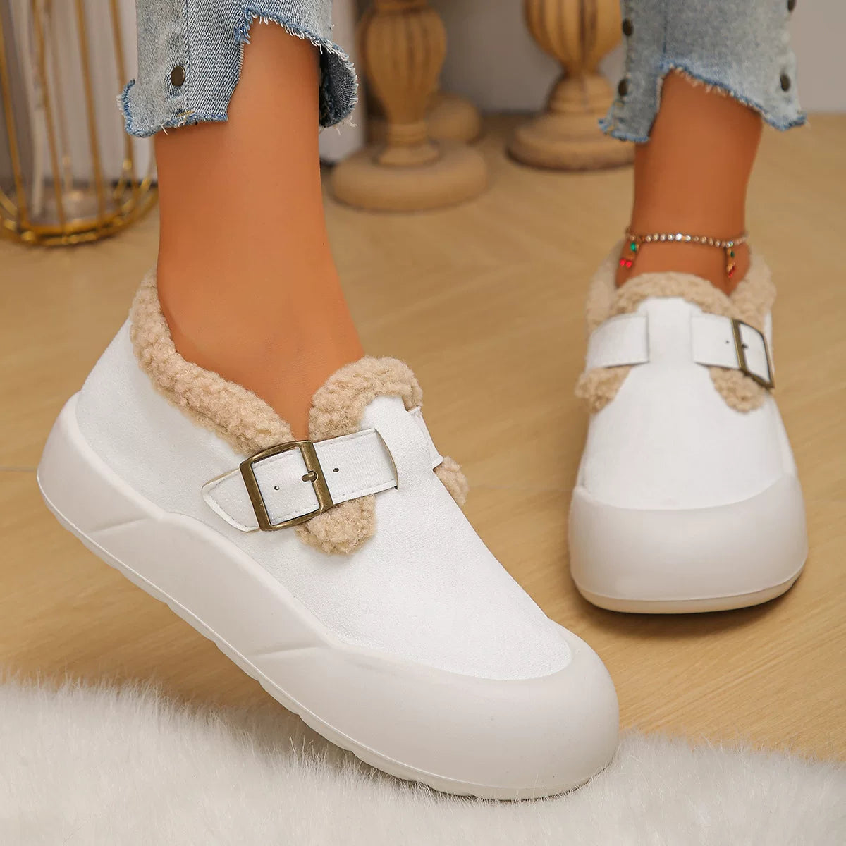 Zapatos de Invierno para Mujer con Forro Afelpado