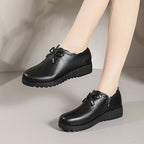 Zapatos de piel para mujer con suela blanda y antideslizante