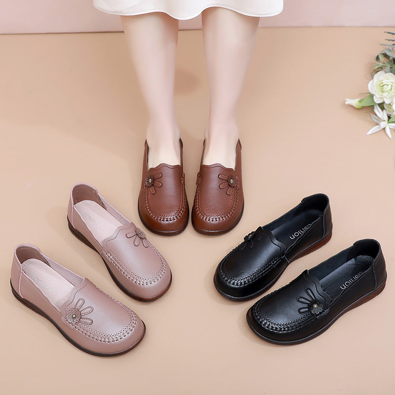 Zapatos cuero suave antideslizante