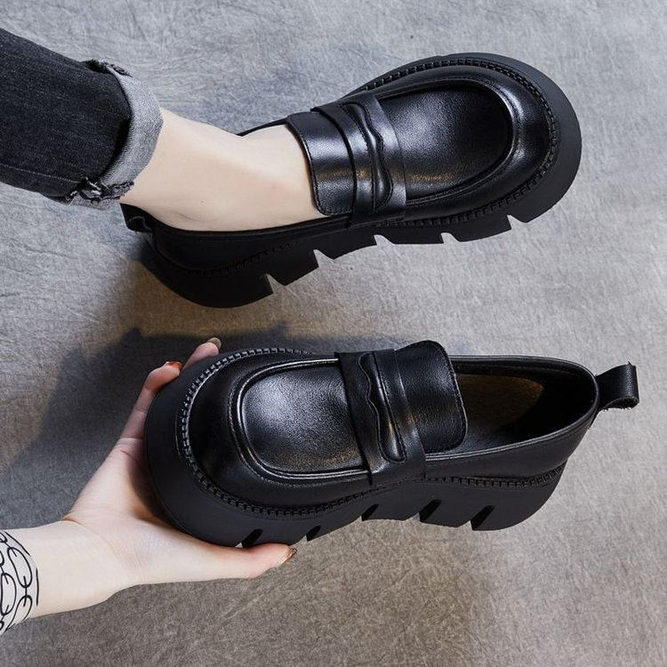 Mocasines con plataforma elevada