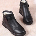 Botines Negros para Mujer con Flor Decorativa