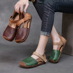 Sandalias cuero suave vintage