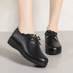 Zapatos de piel para mujer con suela blanda y antideslizante